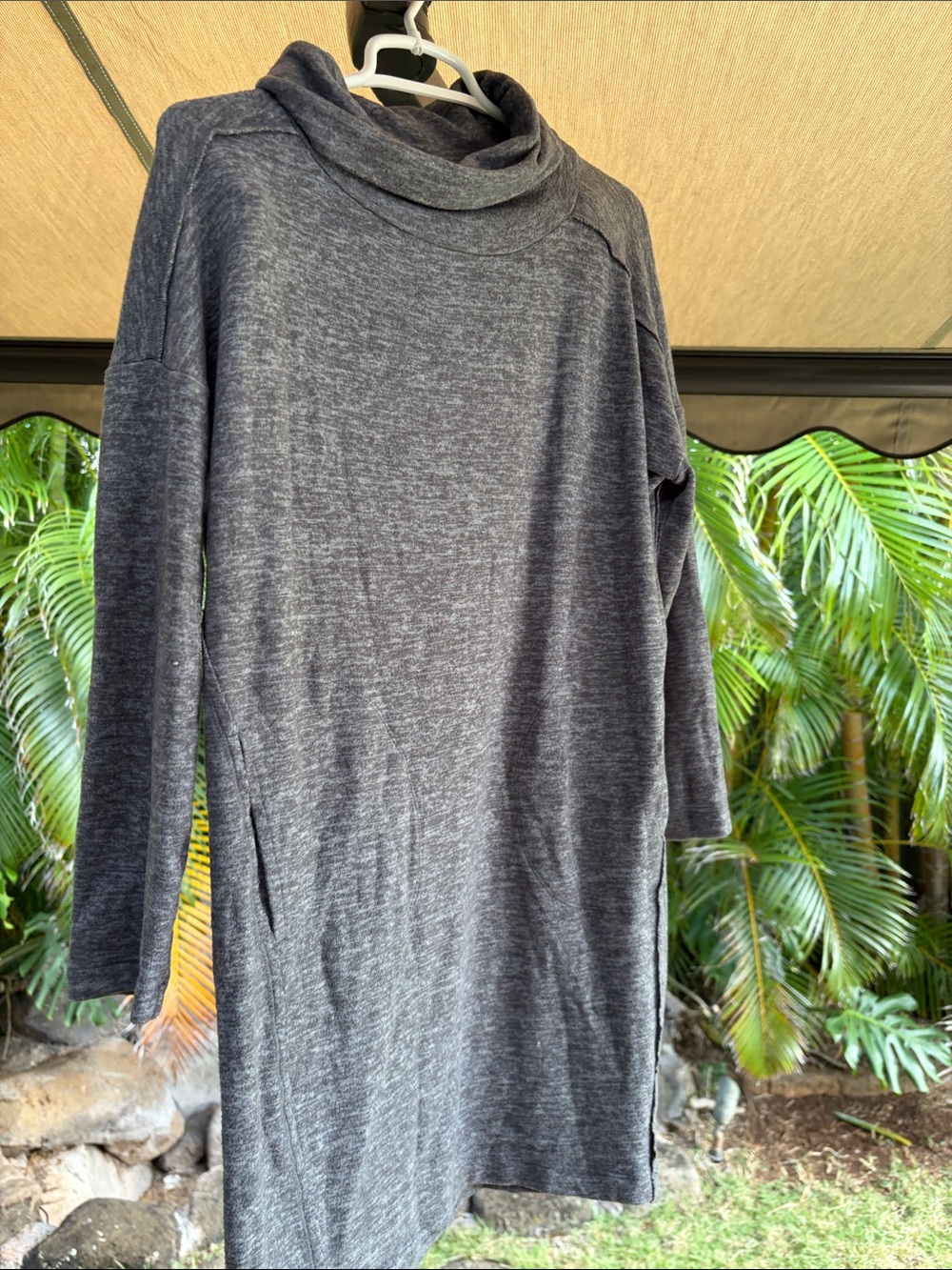 Anthropologie purchased Gray Cowl Neck Long Sleeve Tunic Dress